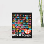 67th Day Of School Teacher Kids Funny Six Seven 10 Kaart (Voorkant)