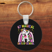 67th Day Of School Unicorn 67 Magical Days Teacher Sleutelhanger (Voorkant)