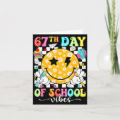 67th Day Of School Vibes 67 Days Smarter Teacher B Kaart (Voorkant)