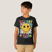 67th Day Of School Vibes 67 Days Smarter Teacher B T-shirt (Voorkant volledig)