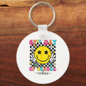 67th Day Of School Vibes 67 Meme Cute Smile Face 6 Sleutelhanger (Voorkant)