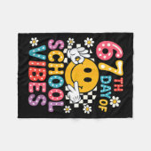 67th Day Of School Vibes 67 Meme Cute Smile Face T Fleece Deken (Voorkant (Horizontaal))