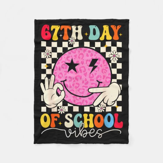 67th Day Of School Vibes Funny Six Seven 67 Meme S Fleece Deken (Voorkant)