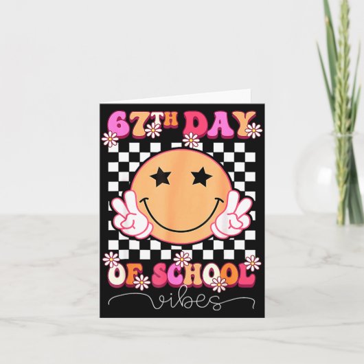 67th Day Of School Vibes Funny Six Seven 67 Meme S Kaart (Voorkant)