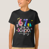 67th Day Of School Vibes Funny Six Seven 67 Studen T-shirt (Voorkant)