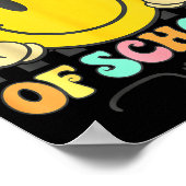 67th Day Of School Vibes Groovy Smile Face 67 Six  Poster (Hoek)