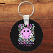 67th Day Of School Vibes Shirt 67 Days Smarter Smi Sleutelhanger (Voorkant)