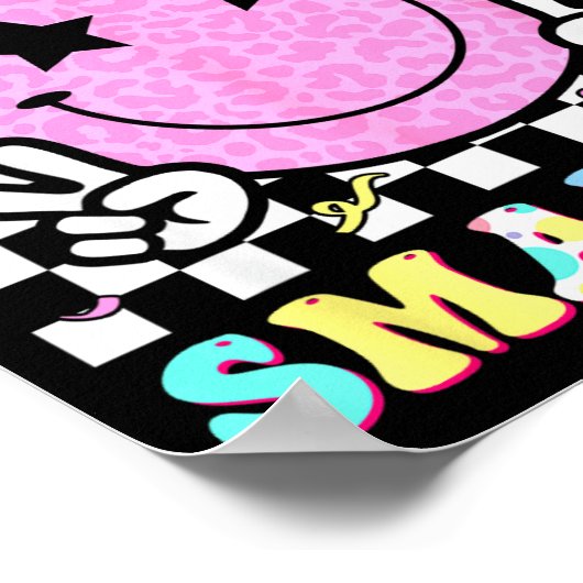 67th Days Smarter Smile Face 67 Days School Teache Poster (Hoek)