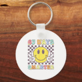 67th Days Smarter Smile Face 67 Days School Teache Sleutelhanger (Voorkant)