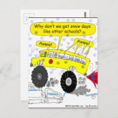 686 Monster schoolbus cartoon Briefkaart (Voorkant / Achterkant)