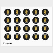 6888th Battalion Six Triple Eighth Black Vrouw Ronde Sticker (Vel)