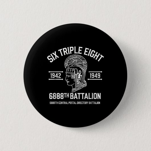 6888th Centraal Postdirectory Bataljon 6 Triple Ronde Button 5,7 Cm (Voorkant)
