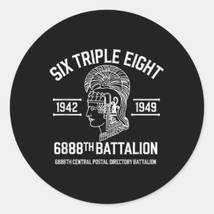 6888th Central Postal Directory Battalion 6 Triple Ronde Sticker