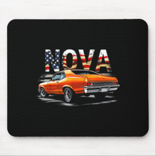 68-72 nova achterruit muscle car amerikaanse vlag muismat