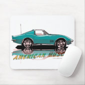 68 Blauwgroen beeld Muismat (Met muis)