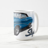 68 Buick Skylark Converteerbaar in Blue Koffiemok (Voorkant rechts)