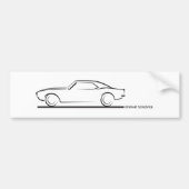 68 Camaro Hard Top BLK Bumpersticker (Voorkant)