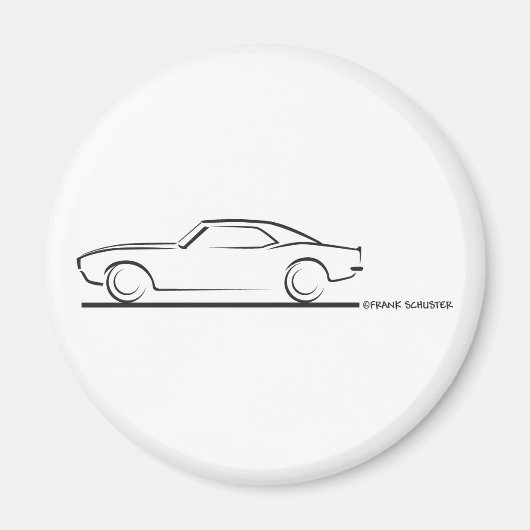 68 Camaro Hard Top BLK Magneet (Voorkant)
