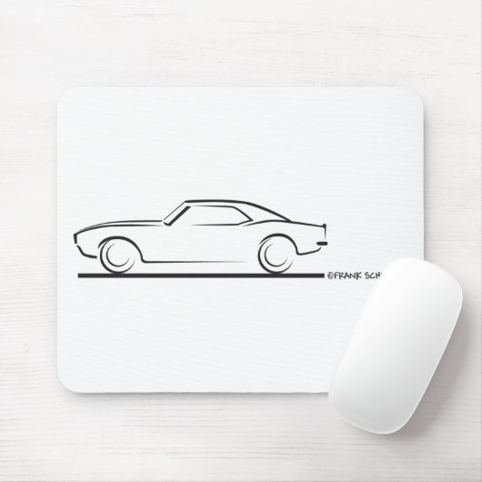 68 Camaro Hard Top BLK Muismat (Met muis)