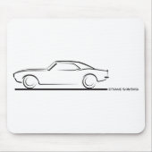 68 Camaro Hard Top BLK Muismat (Voorkant)