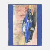 68 Dodge-oplader achterste Uitzicht rugleuning Fleece Deken (Voorkant)