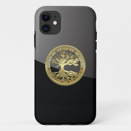 [68] Gouden Keltische levensboom Case-Mate iPhone Case (Achterkant)