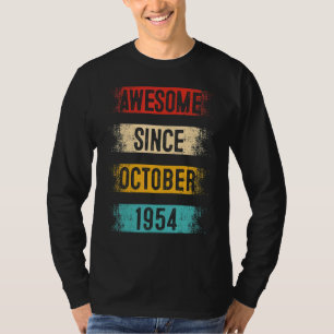 68 jaar Geweldige sinds oktober 1954 68e geboorte T-shirt