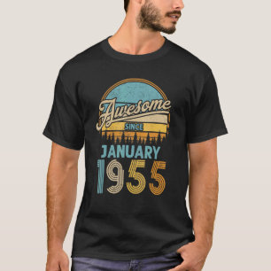 68 Jaar oud  Geweldig sinds januari 1955 68ste geb T-shirt