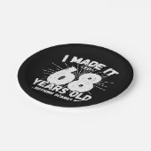 68 Jaar Oud Sarcastisch Meme Grappig 68e Verjaarda Papieren Bordje (Gekanteld)