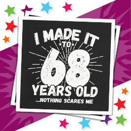 68 Jaar Oud Sarcastisch Meme Grappig 68e Verjaarda Servet