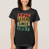 68 jaar oude Bday 1957 Epic Legend 68ste verjaarda T-shirt (Voorkant)