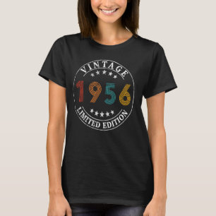 68 jaar oude Retro Vintage 1956 68ste verjaardag T-shirt