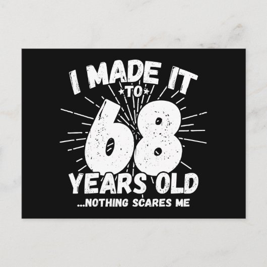 68 Jaar Oude Sarcastische Meme Leuk 68e Verjaardag Briefkaart (Voorkant)