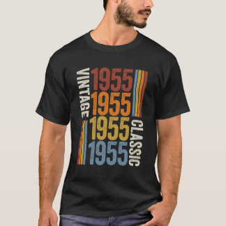 68 jaar oude Vintage 1955 68ste verjaardagsdecorat T-shirt