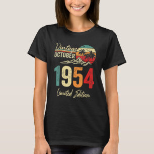 68 jaar oude Vintage oktober 1954 68e verjaardag T-shirt