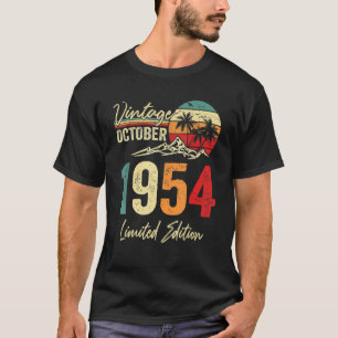 68 jaar oude Vintage oktober 1954 68e verjaardag T-shirt