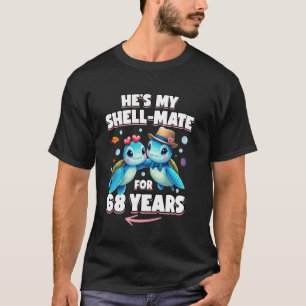 68 Jaar Paar Jubileum Schildpadden Hij Is Ze Mijn T-shirt