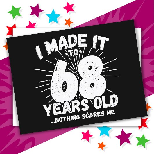 68-jarige sarcastische meme grappige 68e verjaarda briefkaart