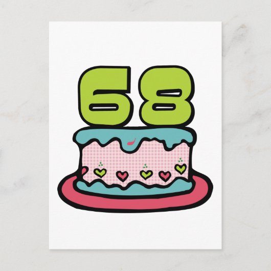 68-jarige vogelbeker briefkaart (Voorkant)