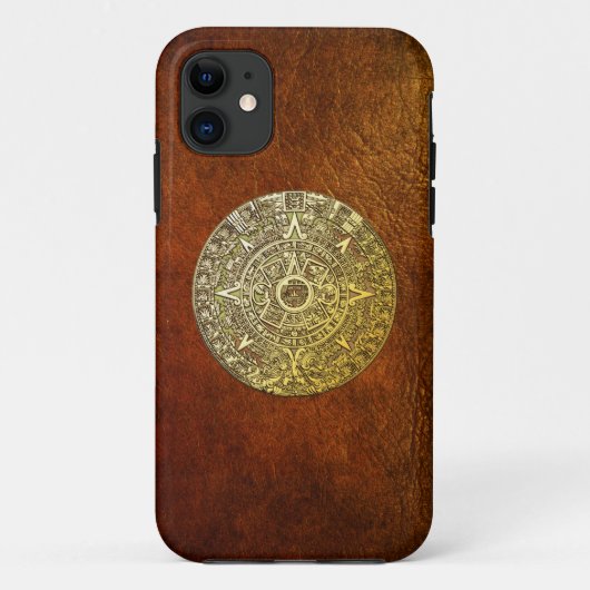 [68] Maya [Azteekse] Kalender [Goud] Case-Mate iPhone Case (Achterkant)