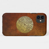 [68] Maya [Azteekse] Kalender [Goud] Case-Mate iPhone Case (Achterkant (horizontaal))