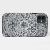 [68] Maya [Azteekse] Kalender [Zilver] Case-Mate iPhone Case (Achterkant (horizontaal))