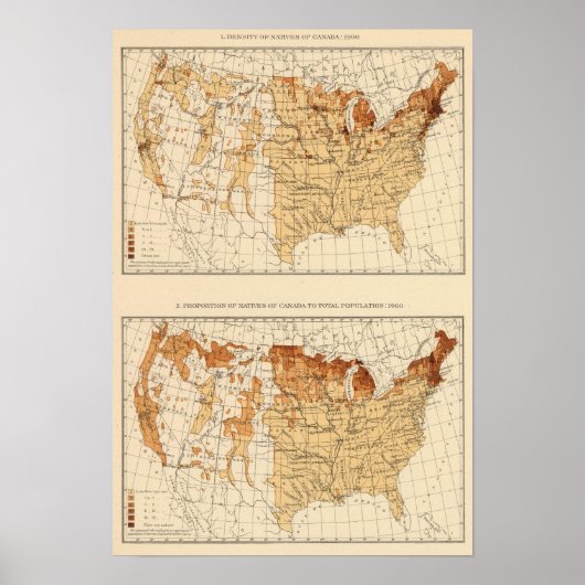 68 Natives Canada 1900 Poster (Voorkant)