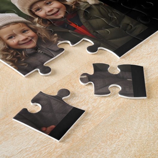 68 Square Photo Collage Grid - Aangepaste tekst -  Legpuzzel (Zijkant)