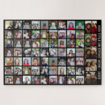 68 Square Photo Collage Grid - Aangepaste tekst -  Legpuzzel<br><div class="desc">Gebruik 68 SQUARE foto's om een persoonlijke fotocollage te creëer. Deze moderne, schone lay-out bevat een tekstblok in een modern lettertype om een familienaam of een naam toe te voegen. De achtergrondkleur kan worden gewijzigd in het gebied Aanpassen. ***Voor het beste resultaat voor deze indeling met meerdere foto's - snijd...</div>