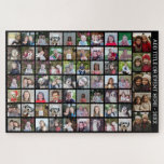 68 Square Photo Collage Grid - Aangepaste tekst -  Legpuzzel<br><div class="desc">Gebruik 68 SQUARE foto's om een persoonlijke fotocollage te creëer. Deze moderne, schone lay-out bevat een tekstblok in een modern lettertype om een familienaam of een naam toe te voegen. De achtergrondkleur kan worden gewijzigd in het gebied Aanpassen. ***Voor het beste resultaat voor deze indeling met meerdere foto's - snijd...</div>