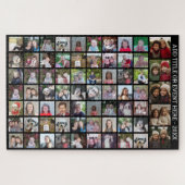 68 Square Photo Collage Grid - Aangepaste tekst -  Legpuzzel (Horizontaal)