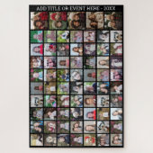 68 Square Photo Collage Grid - Aangepaste tekst - Legpuzzel (Verticaal)
