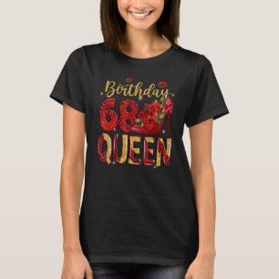 68 Verjaardag Koningin Hoge Heel Luipaard Vrouwen T-shirt