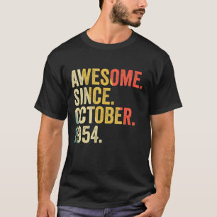 68 Years Old 68th Birthday Awesome Since October T-shirt